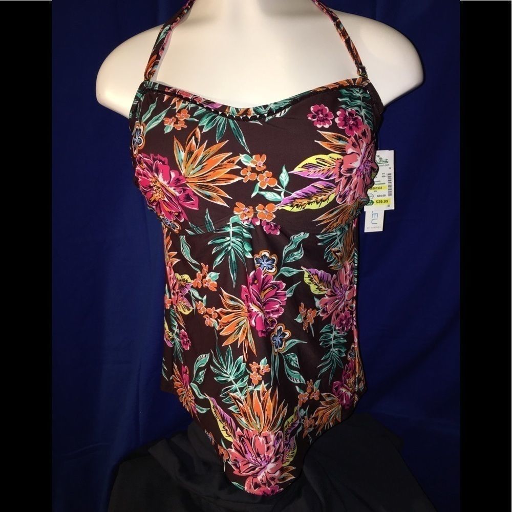 NWT Amerex Tankini Halter Swimtop